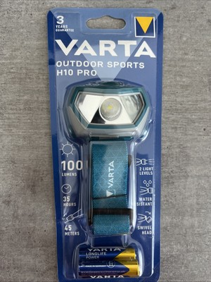 VARTA Outdoor Sports H10 Pro Lampe Stirnlampe mit 3x AAA Batterien