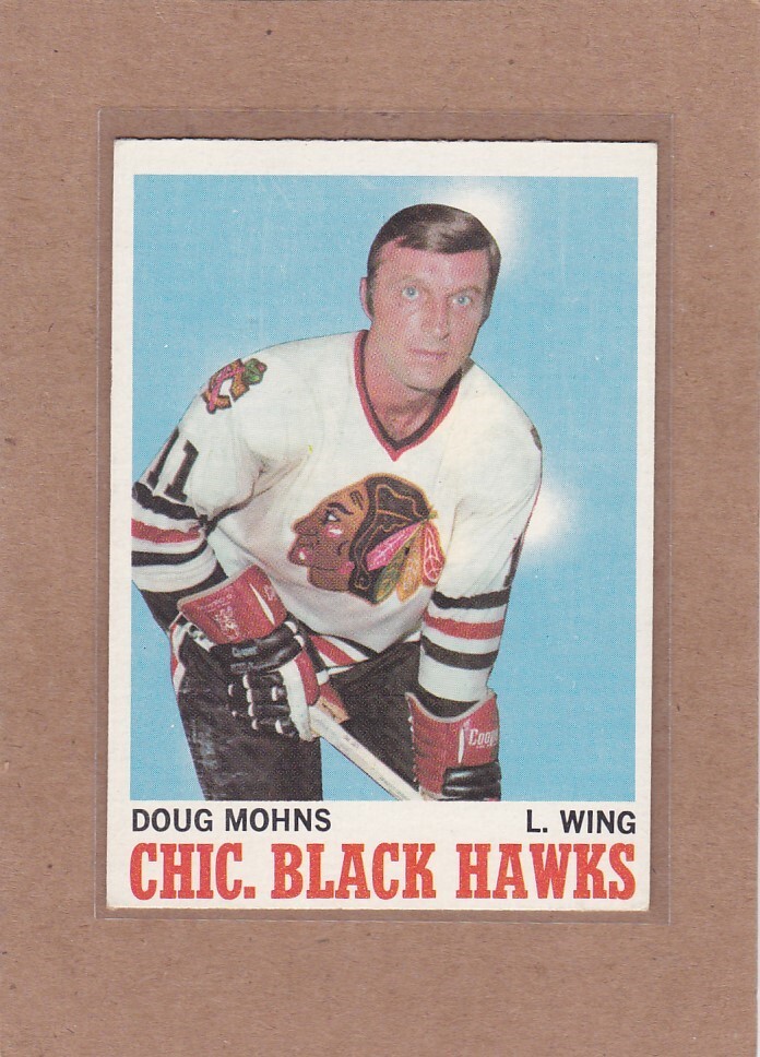1970-71 TOPPS HOCKEY DOUG MOHNS #16 BLACK HAWKS EX+ *A30191