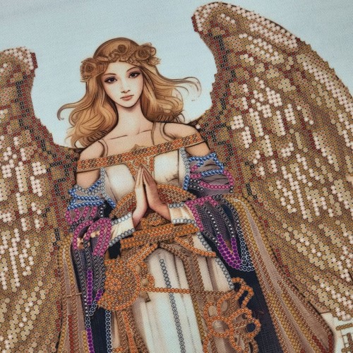 Bead Embroidery Kit Guardian Angel DIY Bead Stitching Needlepoint tk-102 - Picture 8 of 16