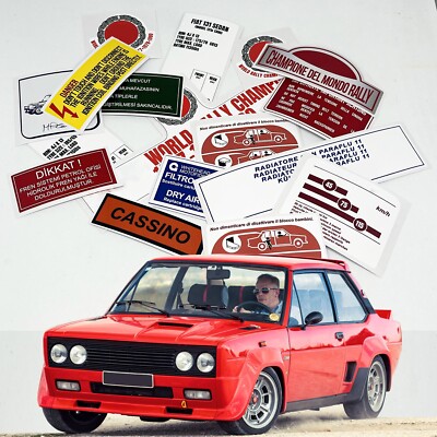 Fiat 131 Mirafiori Murat Untermotor Auto Restauration Warnaufkleber Etiketten