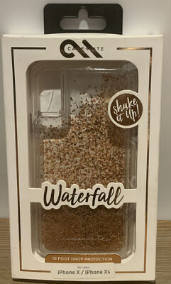   Case-Mate Liquid Glitter Case for Apple iPhone X / XS Gold New