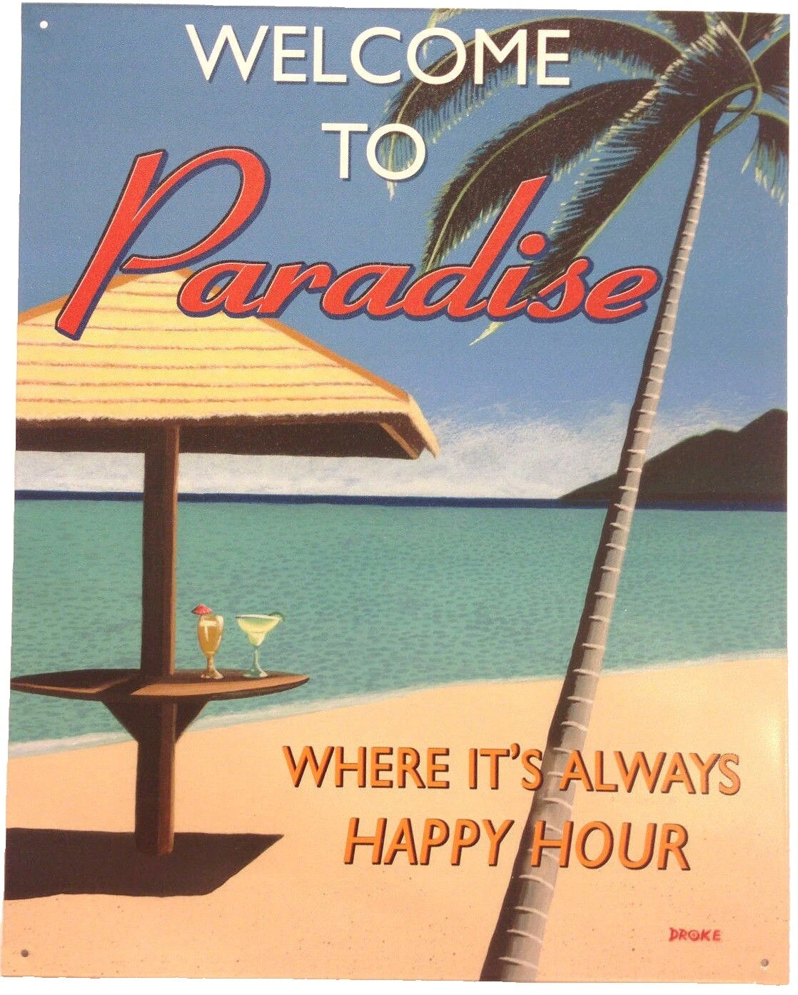 Always Tropical Placas Y Letreros Decoración para el Hogar