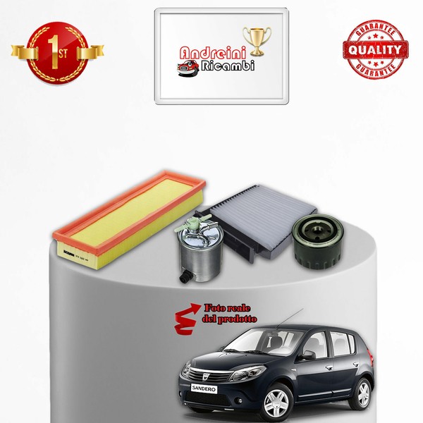Set Service 4 Filter Dacia Sandero 1.5 DCI 48KW 65CV Von 2008->-image