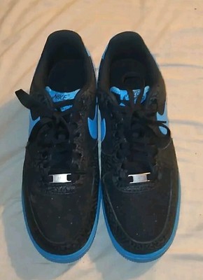 RARE! Nike Air Force 1 Low 'Black Vivid Blue' Men's Size 10     488298-042