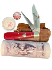 Great Eastern Cutlery GEC 861223P Bull Hide Carver Red Linen Micarta Store