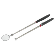 Telescopic Magnetic Pick-Up Tool & Inspection Mirror Set 2pc - Sealey S0940 New