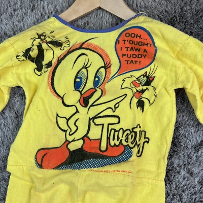 Vintage Warner Bros Tweety Bird Costume 1960s Age 2-4 Ooh I T  