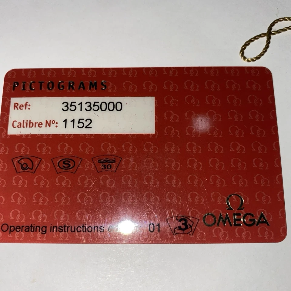 Reloj Pulsera Omega Speedmaster Cal 1151 Vintage Raro Tarjeta Pictogramas + Etiqueta Omega Foto 2 de 4