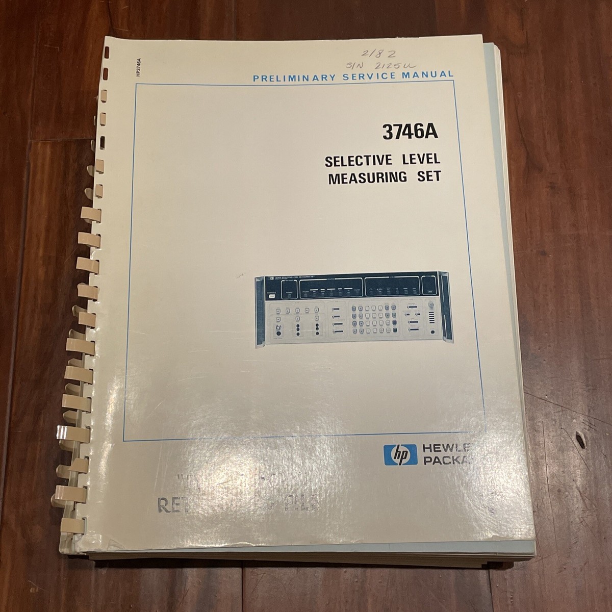 HP 3746A Selective Level Measuring Set Preliminary Service Manual