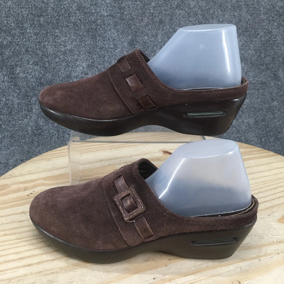 Zapatos Cole Haan para mujer 9.5 B Mule Slides cuña informales D22508 marrón gamuza sin cordones Foto 2 de 4