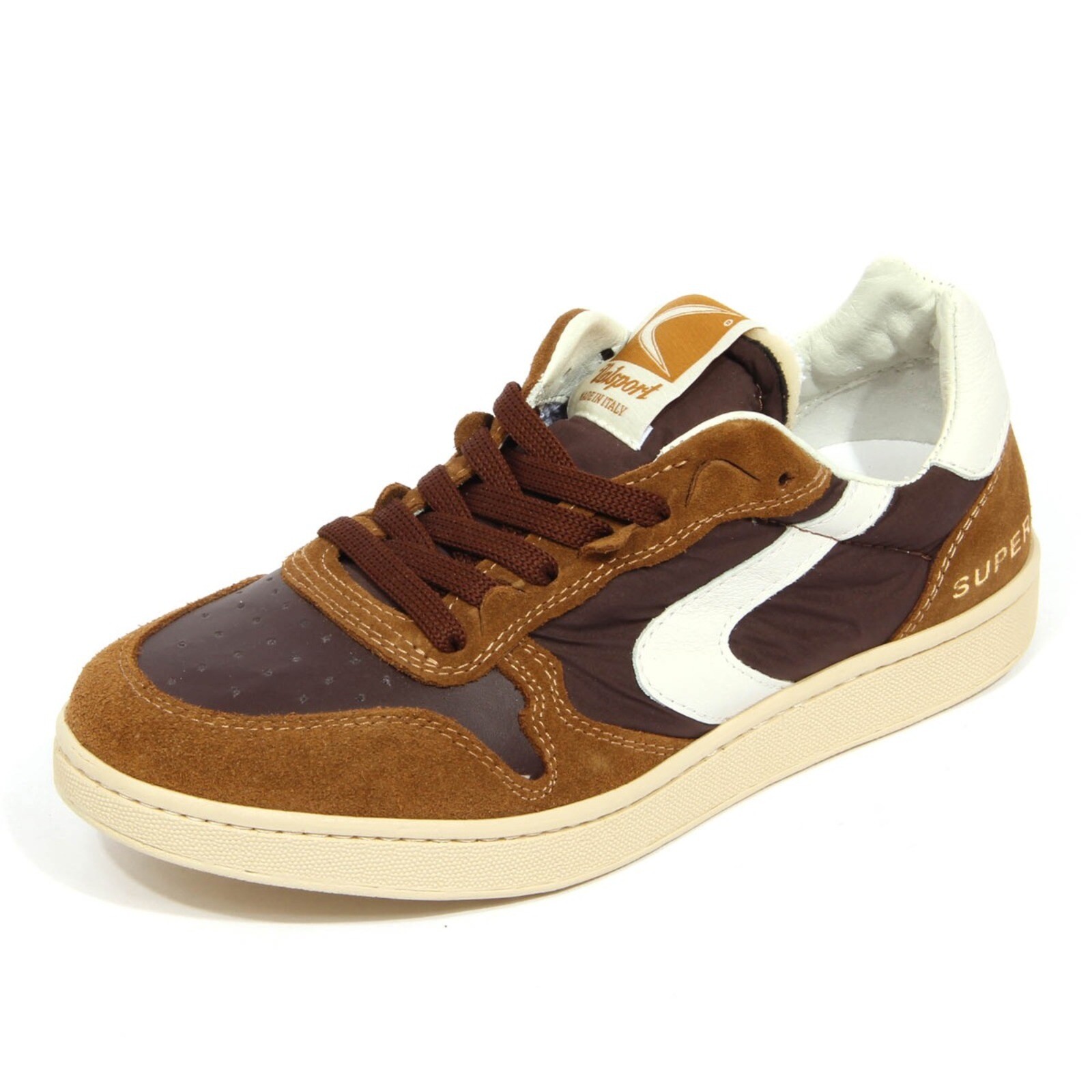 H1506 кроссовки uomo VALSPORT мужские SUPER DAVIS из замши/ткани коричневого цвета