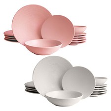 Echtwerk Vintage Tafelservice Blanka Geschirr-Set Struktur aus Steingut