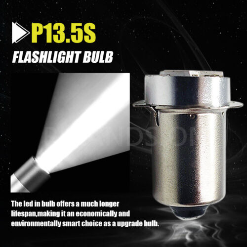 P13.5S PR2 LED Lampe d'ampoule de lampe de poche 6000K/ 3000K 3V/4.5V/6V/12V/18V - Picture 2 of 8