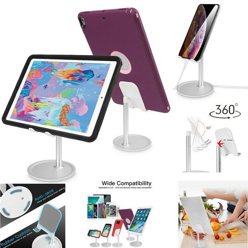 Support Tablette Universel Téléphone Portable Bureau Support Réglable Support Aluminium - Photo 12 sur 14