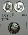 1979 P,D&S Roosevelt Dimes in BU and Proof condition