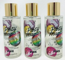 3 VICTORIA'S SECRET PINK PARTY MAGIC SCENTED SHIMMER BODY MIST FRAGRANCE SPRAY