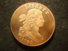 1799 Proof Draped Bust Large Cent Royal Oak Fantasy issue Coin SEA