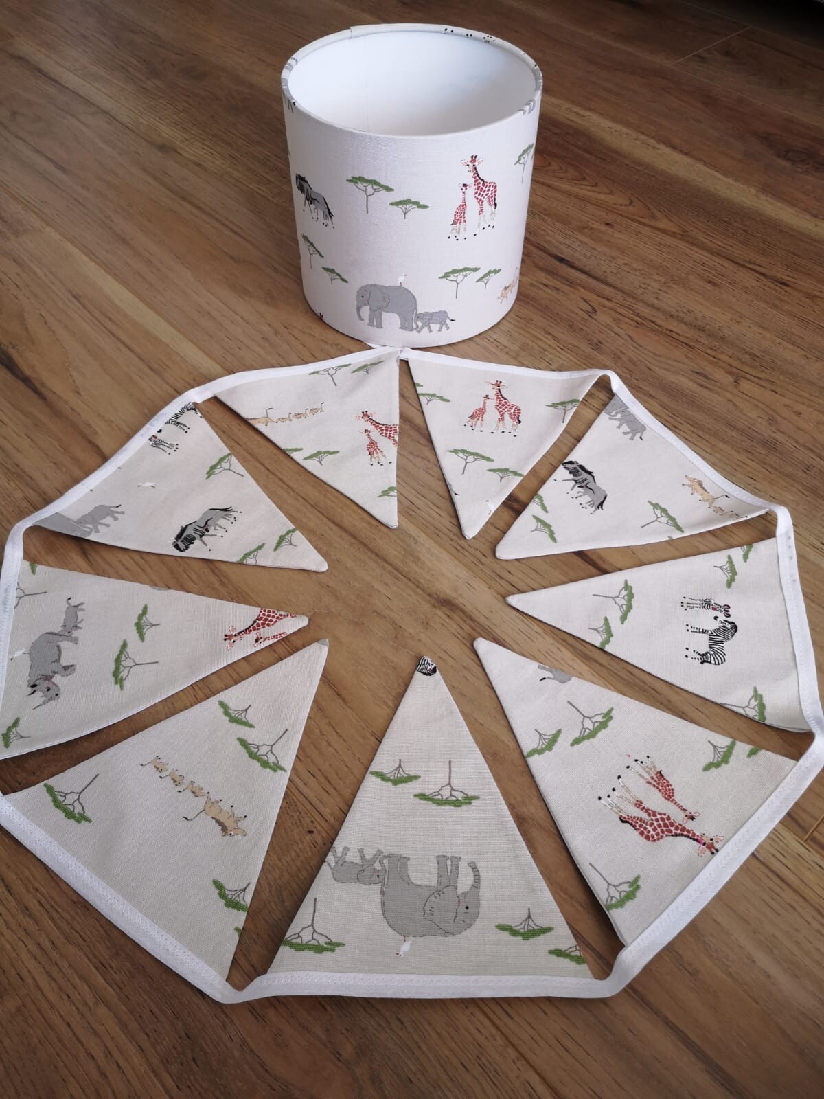 Children's Safari Lamp Shade Sophie Allport Fabric Animal Baby Nursery
