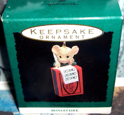 Cheese Please`1993`Miniature-He Put Cheeses On His Santa List,Hallmark Ornament