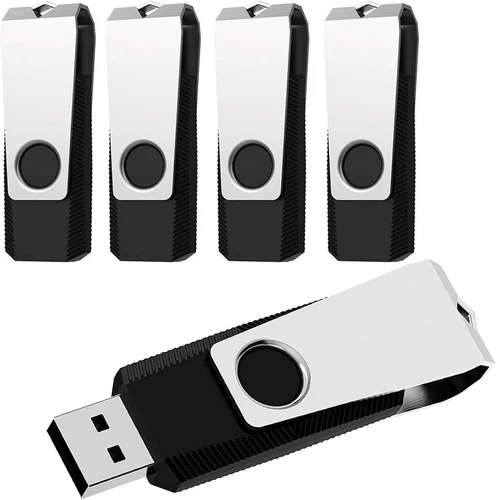 ABLAZE USB Stick 16GB 5er Pack – USB 2.0 Speichersticks drehbar Schwarz