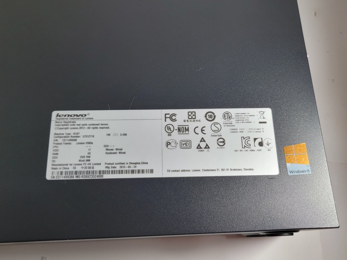 Lenovo H505S Desktop PC Mini Tower AMD E2-1800, 6GB RAM