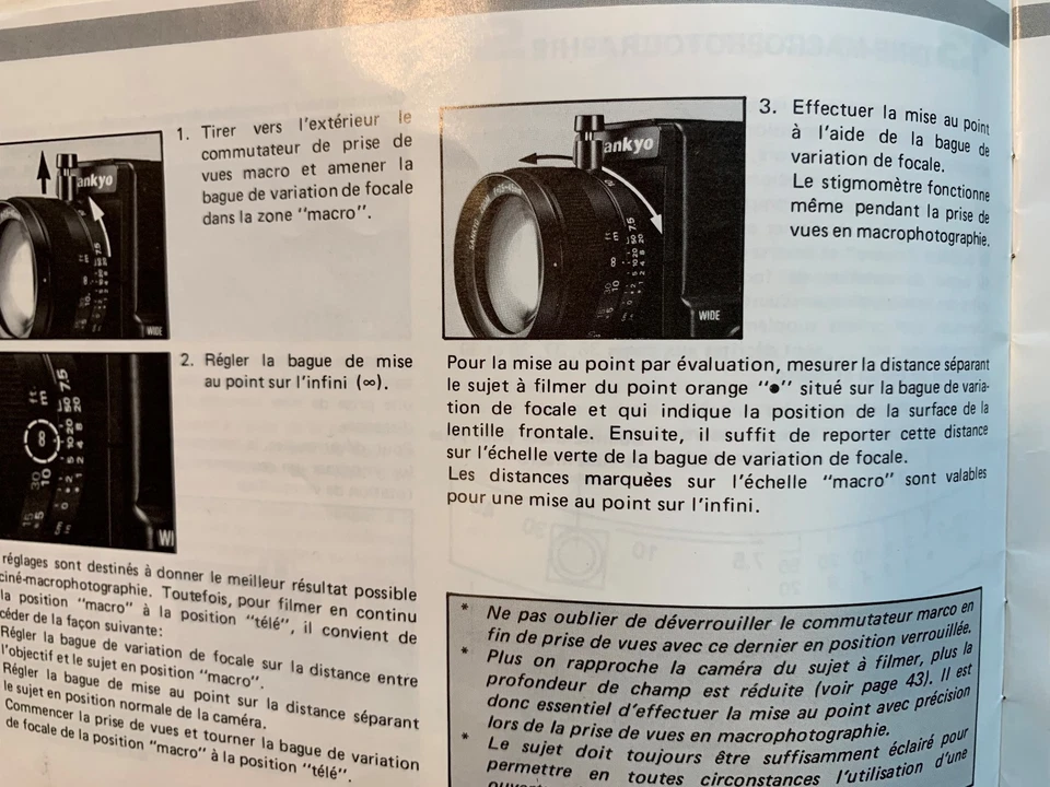 Mode emploi camera S8 sankyo SOUND xl-620 SUPERTRONIC  operation manual FRANCAIS - Image 2 of 4