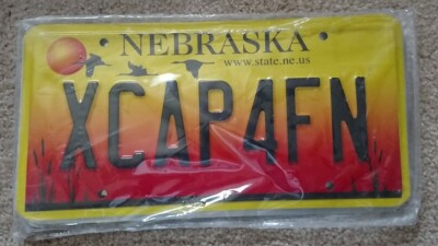 NEBRASKA VINTAGE CUSTOM VANITY LICENSE PLATE PLATE! NEW! EXCAP4FUN