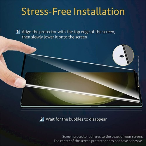 Protector de pantalla de vidrio templado ultra completo para Samsung Galaxy S23+/S23 paquete de 1/2 - Imagen 8 de 16