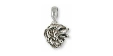 Chow Chow Charm Slide Jewelry Sterling Silver Handmade Dog Charm Slide C02-PNS