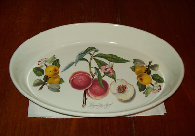 Portmeirion Pomona - Peach & Pippin  14'' Oval Baker, near mint