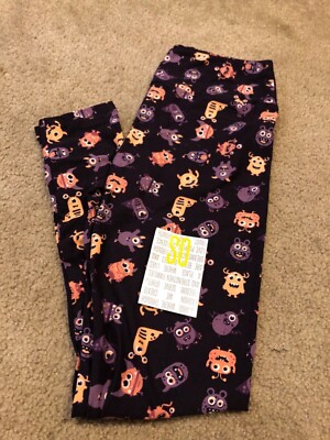 Lularoe OS Leggings Halloween Creepin It Real Alien   Monster Cute Creatures