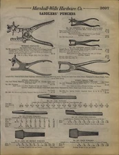 1912-18 PAPER AD Saddle Punch Bernard Revolving Oval Strap End Osborne Pliers 