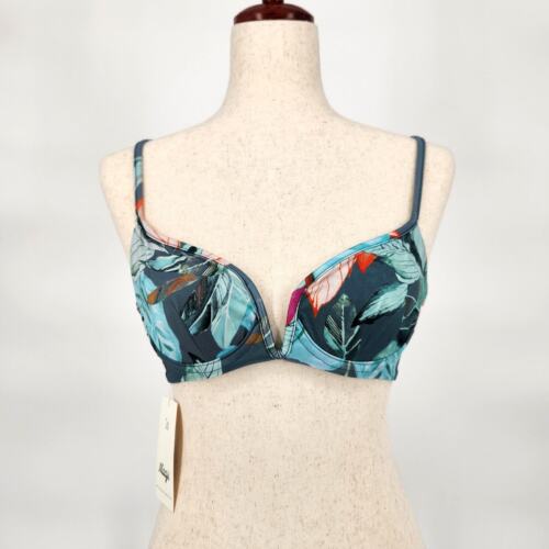 Maaji Women Tropical Print Voila Reversible Unmolded Underwire Bikini Top Size S