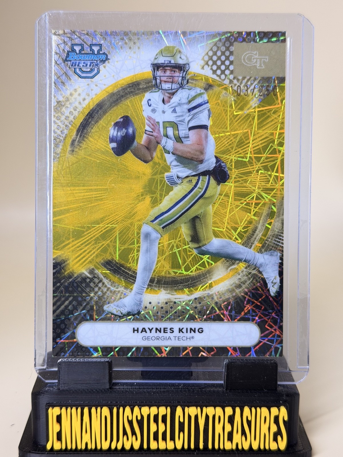 Haynes King 2025 Bowman Best U #51 Georgia Tech 103/250 Gold