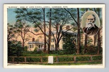 Cambridge MA-Massachusetts, Elmwood Home James Russell Lowell, Vintage Postcard