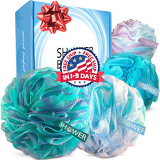 Juego de esponjas exfoliantes de malla suave de 75 g para mujeres y hombres