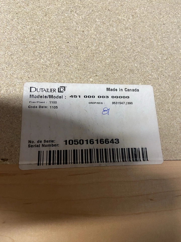 Otomana planeador Dutailier con reposapiés retráctil - Modelo 45100000300000 Foto 2 de 4