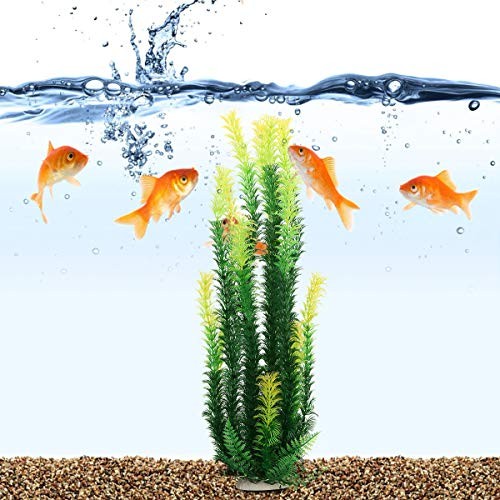 Planta de agua de plástico de 17" para adorno de pecera de acuario, verde rodo - Imagen 2 de 7