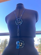 Mikasa Blue Yellow Plastic Beach Volleyball Whistle Referee