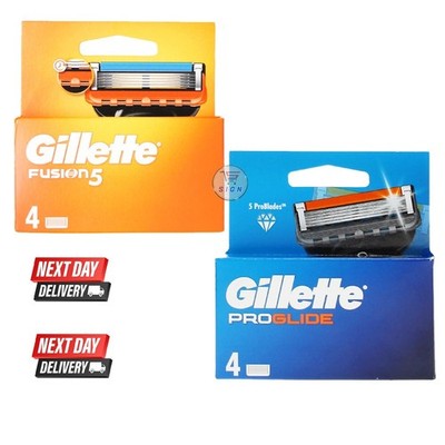 Gillette Fusion Manual & ProGlide 5 Klingen 4 Packungen Pefect Smooth Rasur Nachfüllpackungen