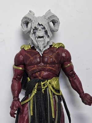3d Printed MEGA FIG HOODED DEMON HEAD 1:10 7'' SELECT DC MULTIVERSE