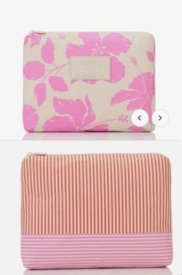 Aloha Collection Mid Pouch Salina Fruit Punch Sandstone Travel Clutch Reversible