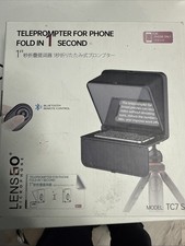 LENSGO TC7S Portable Teleprompter for Phone, 1 Second Fold Mini Teleprompter
