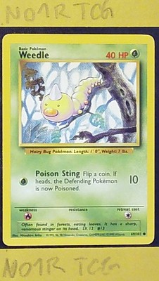 WEEDLE - 69/102 - Base Set - Pokemon Card - LP