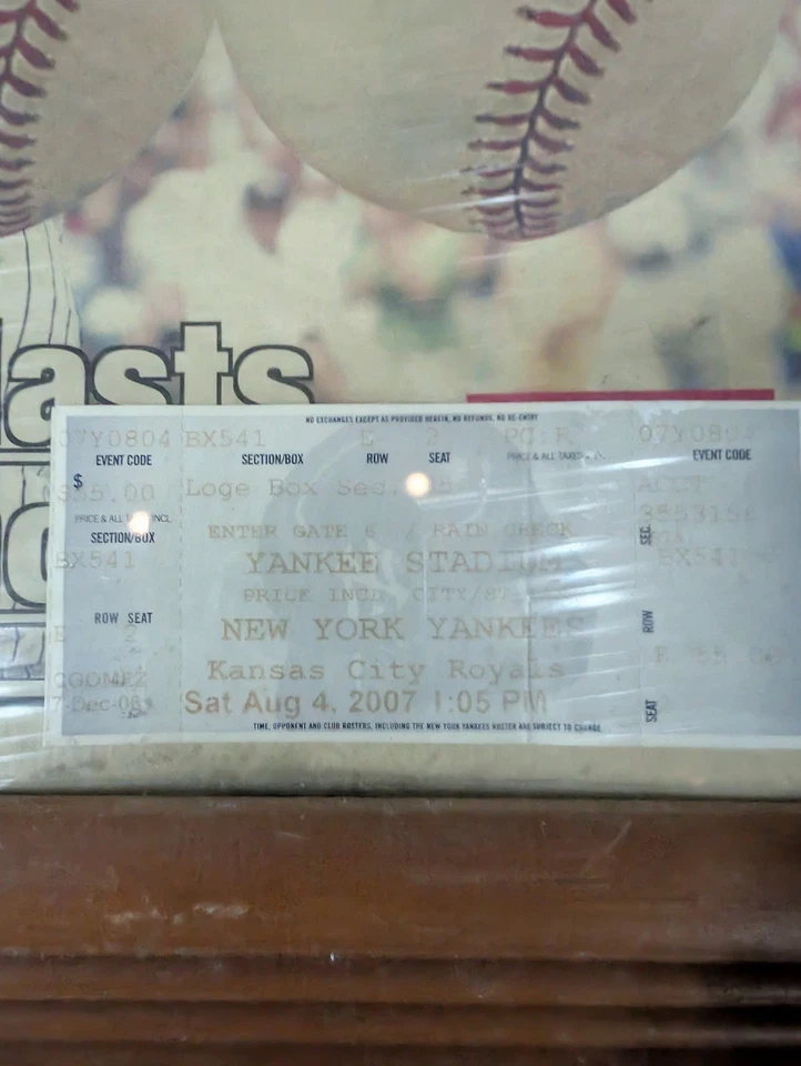 Билет на игру MLB New York Yankees Алекс Родригес 500-й домашний забег и почта Нью-Йорка в рамке - Изображение 2 из 4