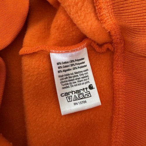 Carhartt Boys Long Sleeve Graphic Sweatshirt Hoodie Size L 14-16 Orange. - Picture 7 of 8