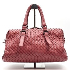 BOTTEGA VENETA Intrecciato Shoulder Bag Handbag Purse Leather Pink Auth