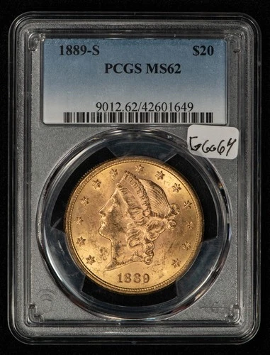 1889-S Liberty Double Eagle — photo from the most recent tracked eBay sale