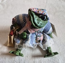 Russ Berrie The Country Folks Fergie Frog Shelf Sitter Doll Figurine W/Tags