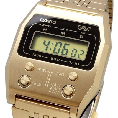 Casio A1100G-5 Vintage Series Unisex Digital Gold Watch, 40x35mm